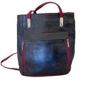 Simona Ferri Vinatge Black Leather Purse Bag